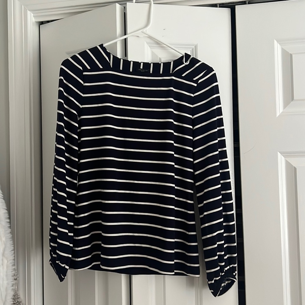 Navy striped top